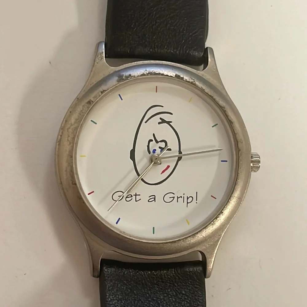 Vintage 90’s Jim Benton Get a Grip! Watch Black Band School Days